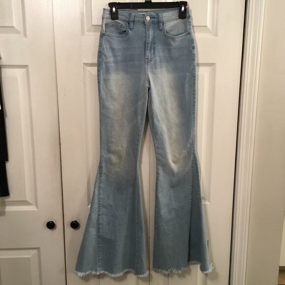 YMI Gigi Fit Denim Flare Bottom Jeans - Picture 1 of 7